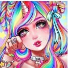 Unicornio Colourful Girl